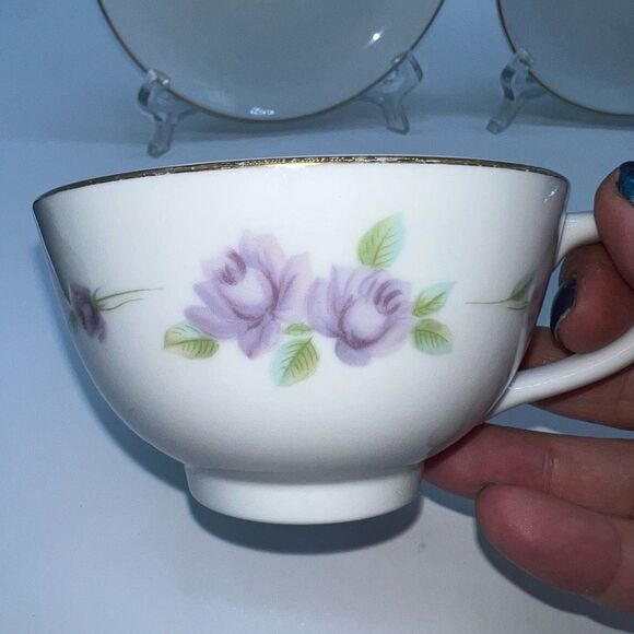 Noritake Vintage Nippon Toki Kaisha Fantasy Fine Pattern Set of 2 Cup and Saucer - Picture 9 of 9